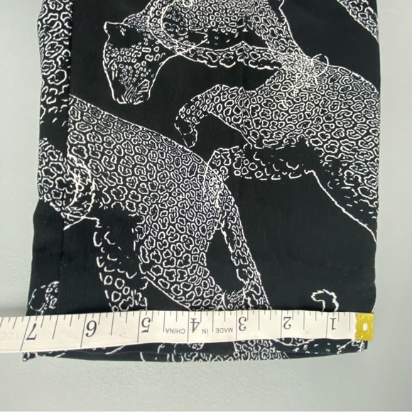 The Limited leopard cat black & white print wide leg pant, M - Picture 14 of 15